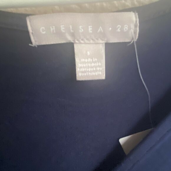 New Chelsea 28 Faux Wrap Navy Peacoat Blue Jumpsuit Women's Size Small G19 - Picture 4 of 5